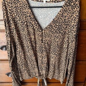 C&C California Leopard Print Blouse